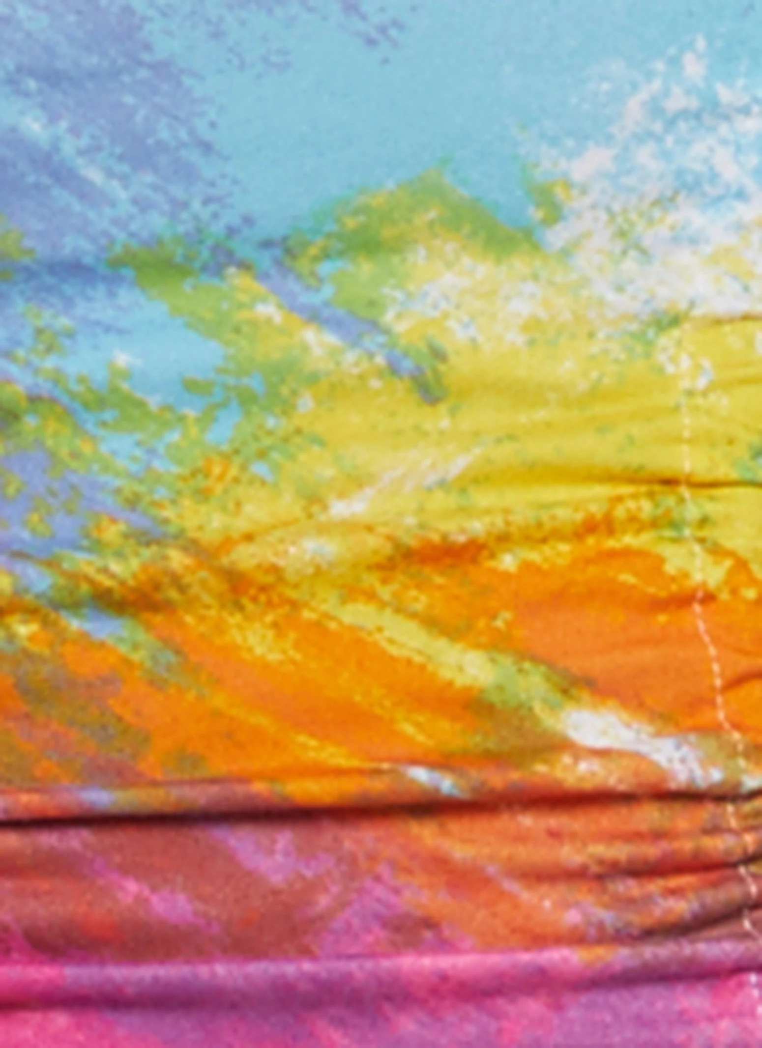 Tie Dye Ruched Front Mini T Shirt Dress - Image 4