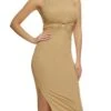 O Ring Cut Out Midi Dress