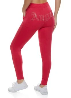 Angel Rhinestone Studded Joggers
