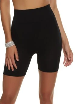 Seamless Compression Rib Biker Shorts