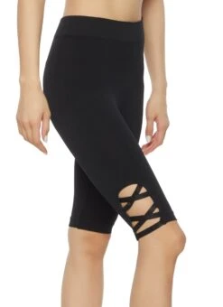 Caged Detail Biker Shorts