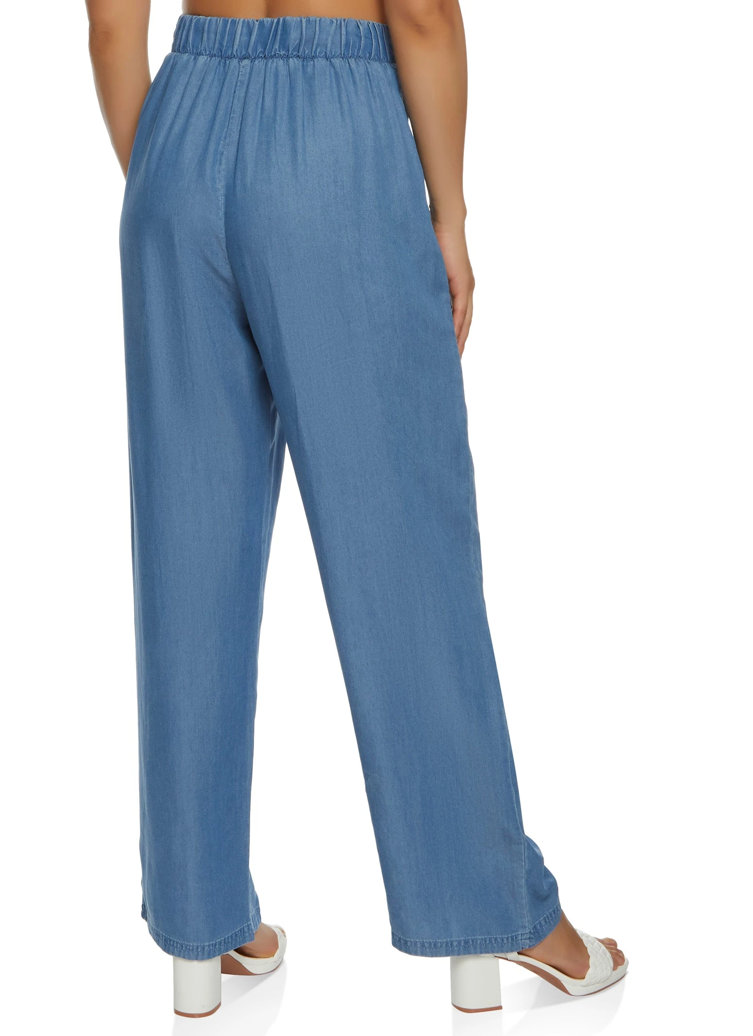 Chambray Wide Leg Pants - Image 3