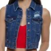 WAX Distressed Denim Vest