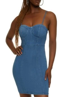 Denim Bustier Dress