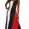 Color Block Stripe Maxi Dress