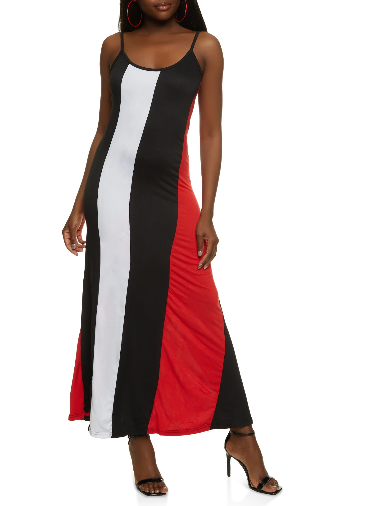 Color Block Stripe Maxi Dress - Image 2