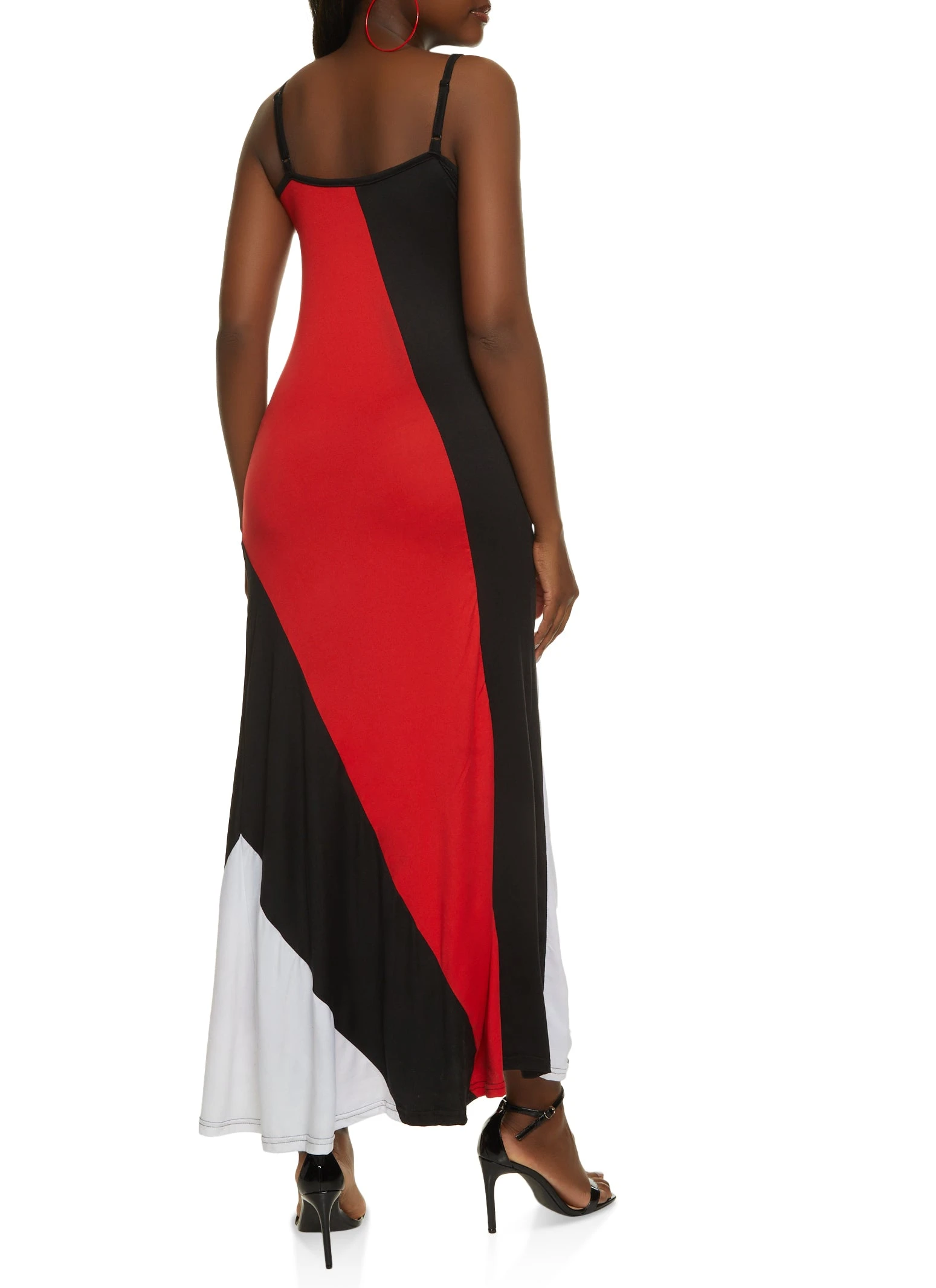 Color Block Stripe Maxi Dress - Image 3
