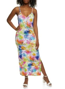 Paint Splatter Cami Maxi Dress