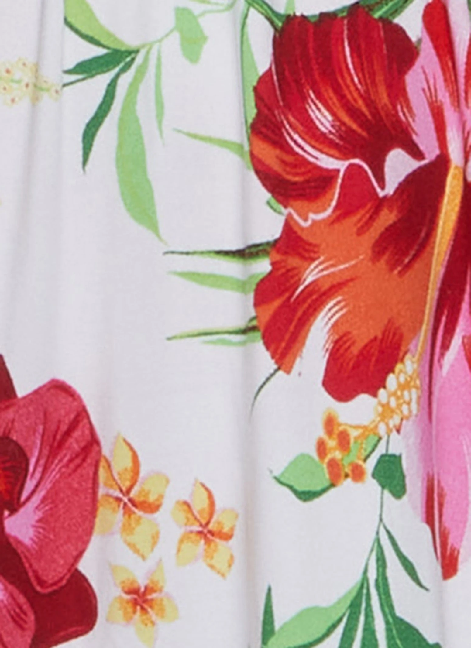 Tropical Printed Smocked Waist Maxi Dress - Image 4