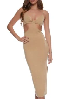 Ruched Cut Out Bodycon Dress