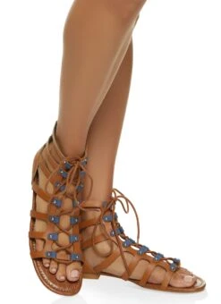 Gladiator Lace Up Sandals