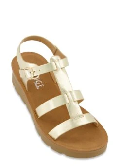Caged Platform Wedge Sandals