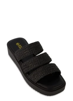 Braided Triple Band Slide Sandals