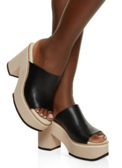 Chunky Heel Mules