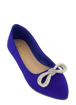 Rhinestone Bow Pointed Toe Flats