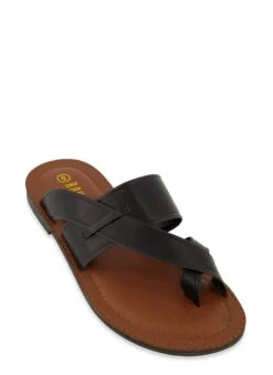 Asymmetric Band Toe Loop Sandals