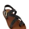 Toe Loop Strappy Buckle Sandals