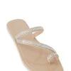 Rhinestone Toe Loop Slide Sandals