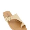 Toe Loop Buckled Flat Sandals