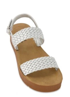 Double Braided Band Buckle Strap Sandals