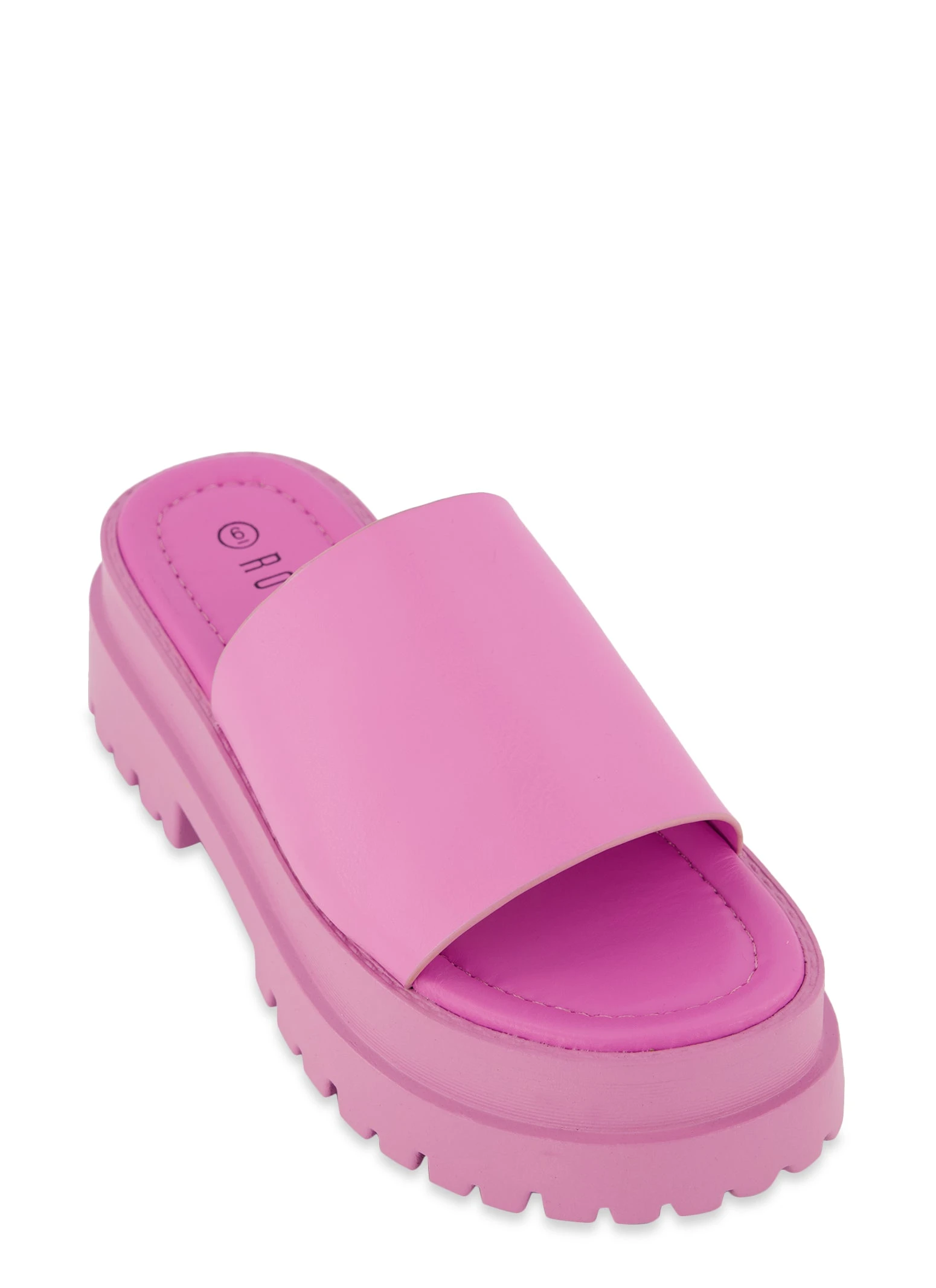 Lug Sole Platform Slide Sandals
