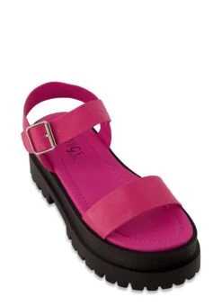 Lug Sole Buckled Ankle Sandals