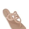 Solid Cut Out Thong Sandals