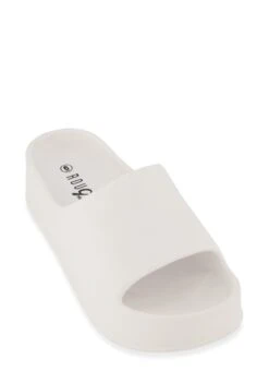 Solid Platform Slide Sandals