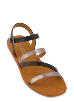 Asymmetrical Strappy Flat Sandals