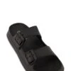 Solid Double Buckle Slide Sandals