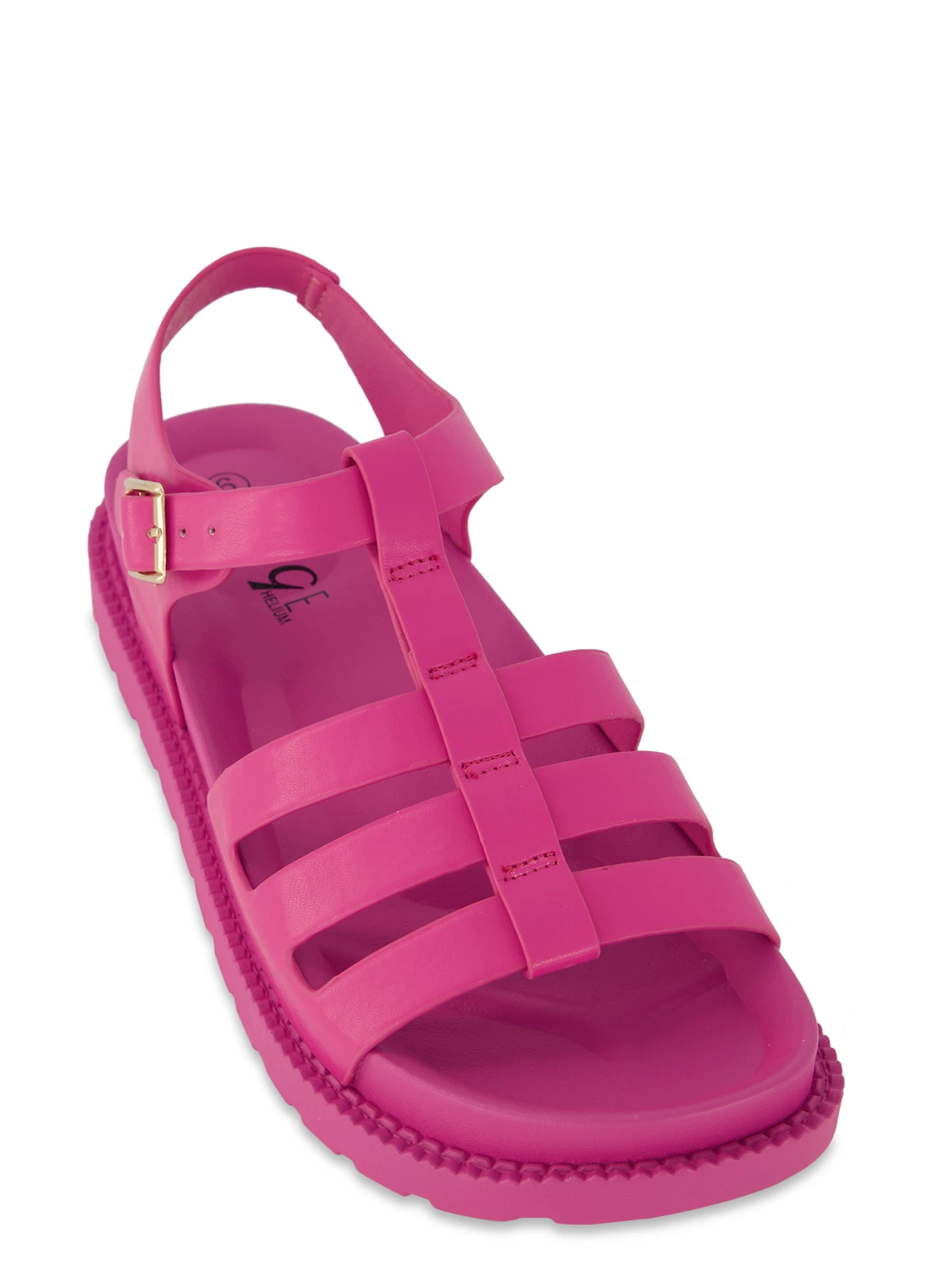 Strappy Buckled Platform Sandals