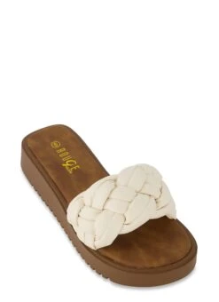 Braided Band Slide Sandals