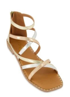 Studded Trim Gladiator Sandals