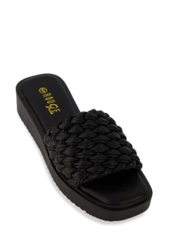 Braided Band Slide Sandals