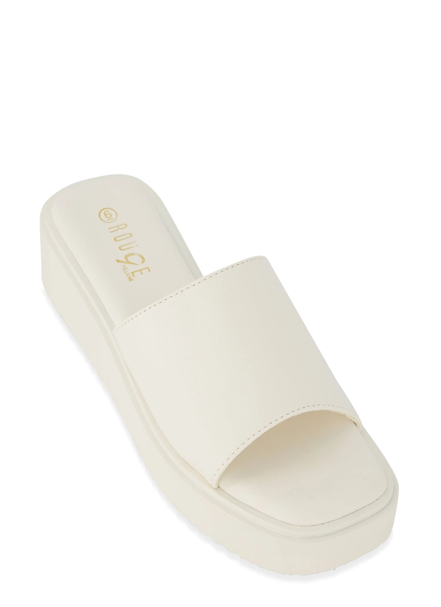 Square Toe Platform Slide Sandals