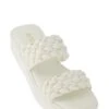 Double Braided Band Platform Slide Sandals