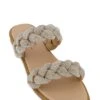 Rhinestone Double Braided Band Slide Sandals