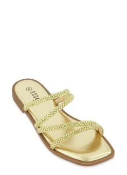 Rhinestone Encrusted Strap Sandals