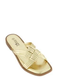 Woven Strappy Flat Sandals