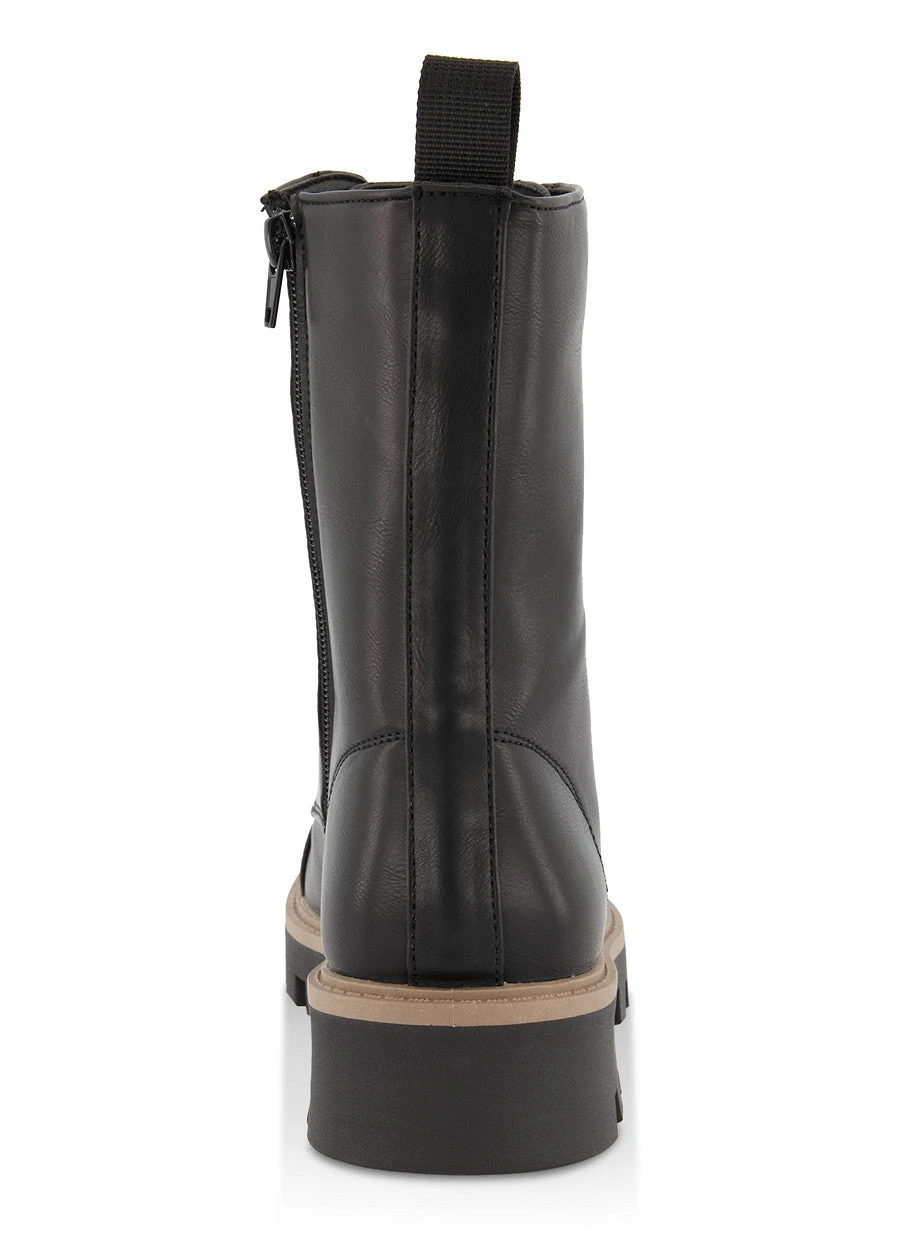 Platform Combat Lace Up Boots - Image 3