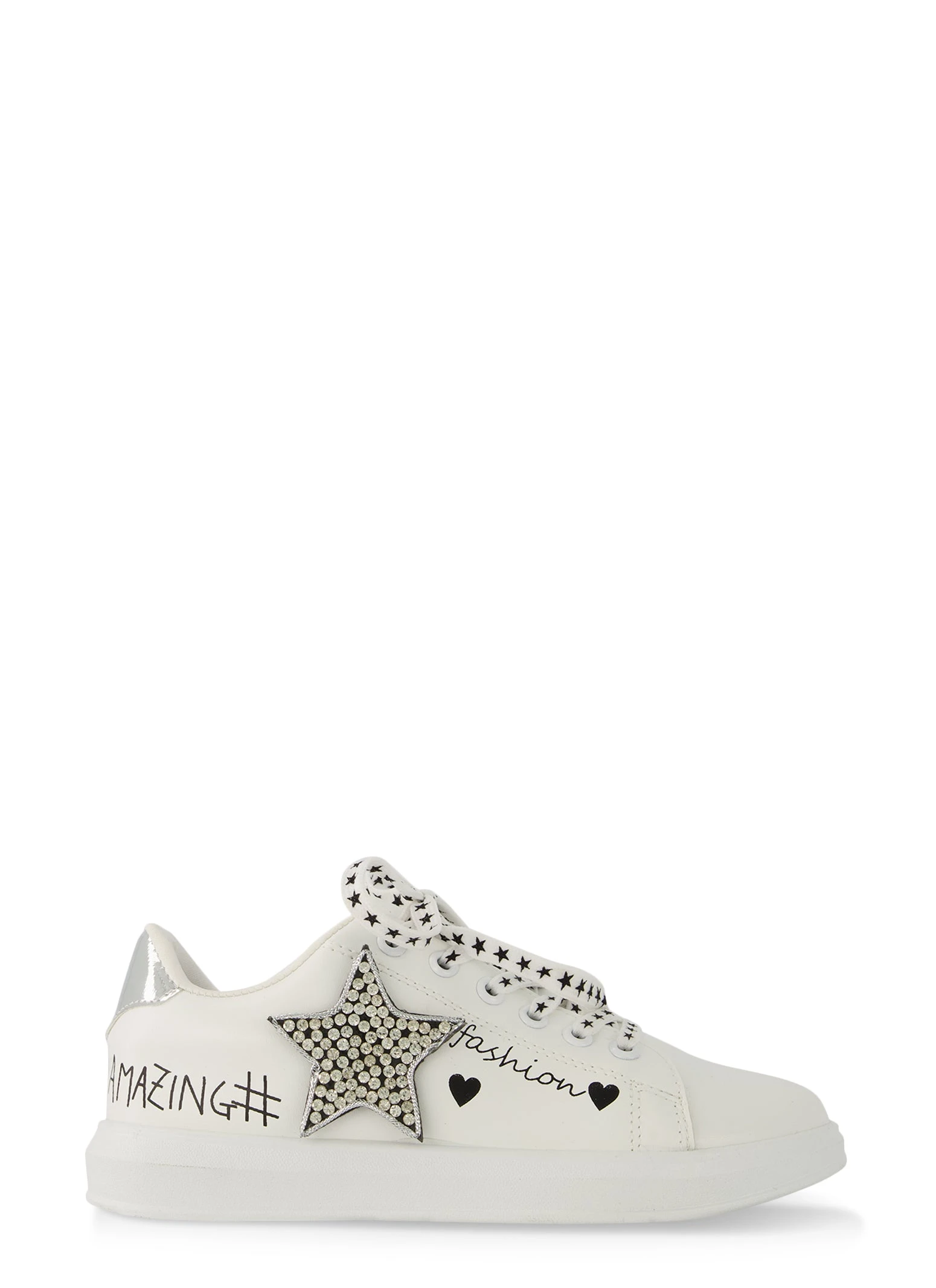 Rhinestone Star Lace Up Sneakers - Image 2