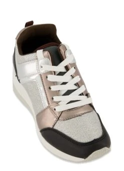 Glitter Wedge Sneakers