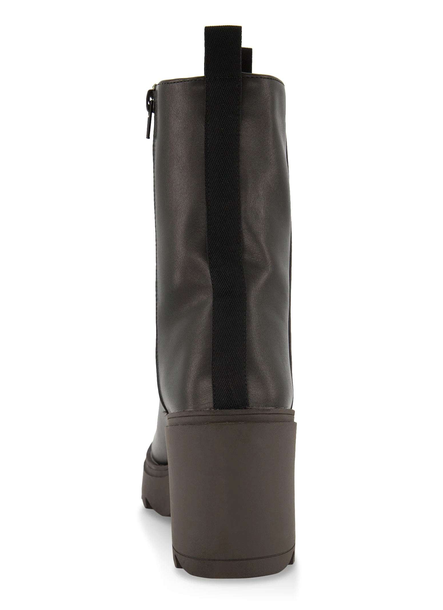 Faux Leather Lug Sole Boots - Image 3