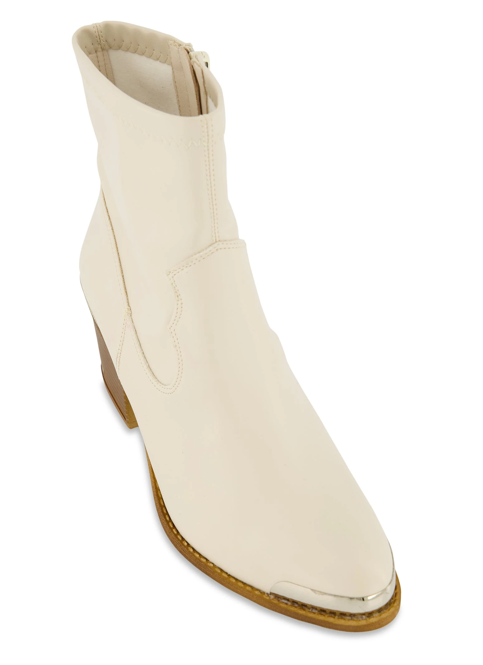 Metallic Toe Cowboy Booties - Image 5