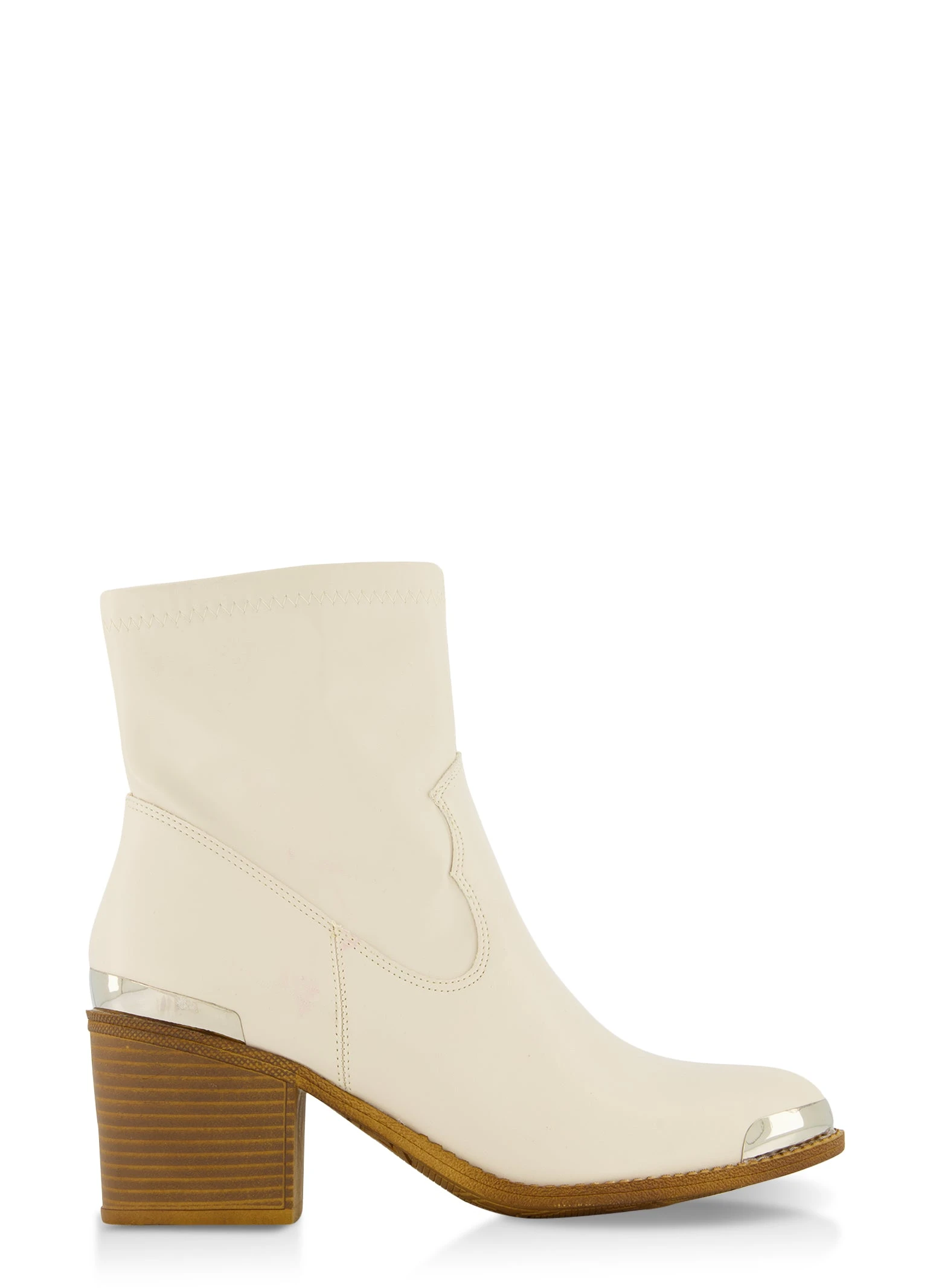 Metallic Toe Cowboy Booties - Image 6