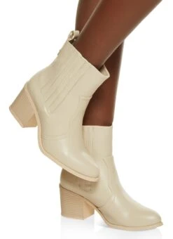 Mid Heel Cowboy Booties