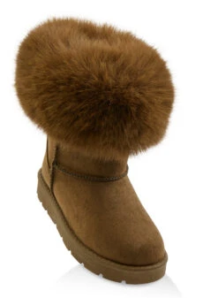 Faux Fur Cuff Boots