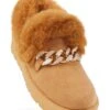 Chain Detail Faux Fur Lined Boots