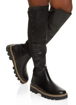 Elastic Back Platform Boots
