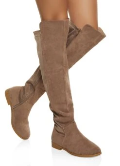 Stretch Over The Knee Flat Boots